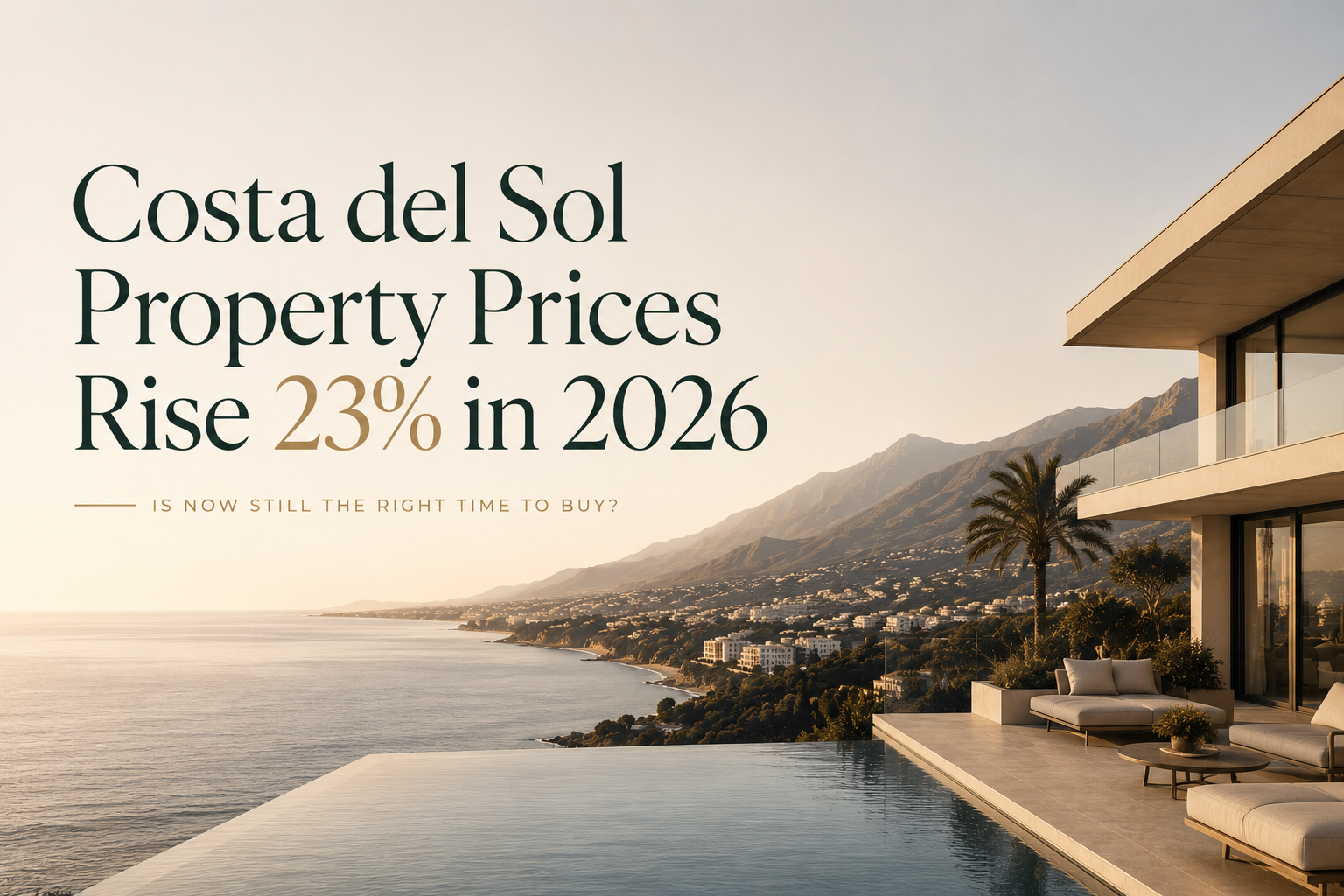 Luxury apartments and villas overlooking the Mediterranean Sea in Marbella, Costa del Sol, Spain.
